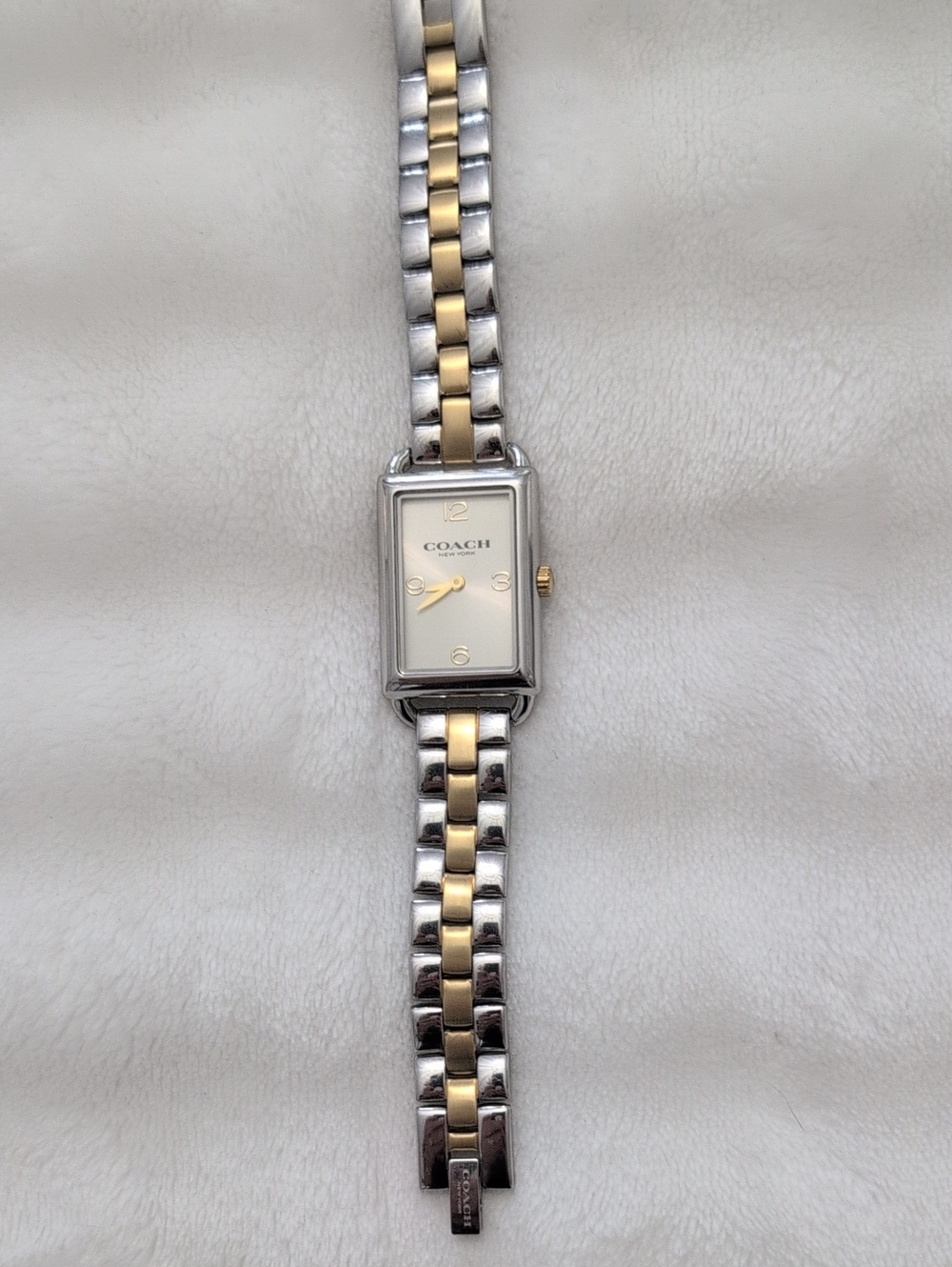 COACH Two-Tone Gold and Silver Rectangular Women's Watch - Picture 2 of 4